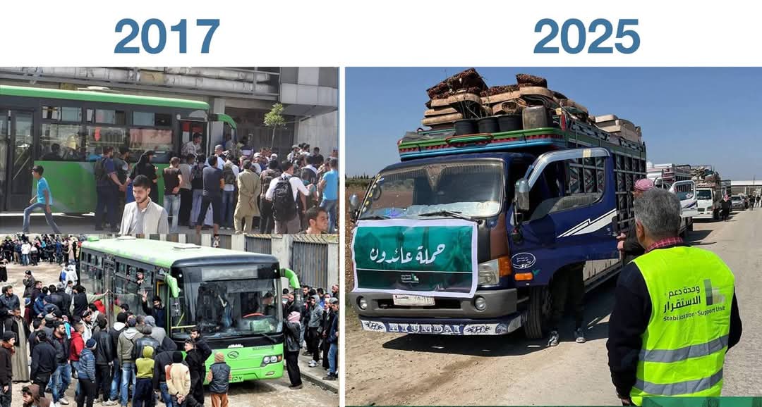 Launch of the First Convoy Towards Homs as Part of the "Returnees" Campaign